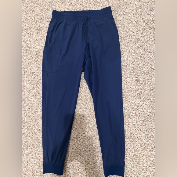 Joy Scrubs! Dark blue. Three pocket top and jogger bottoms. Both small - Picture 2 of 2